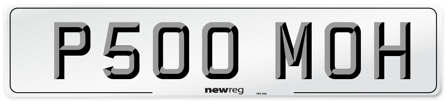 P500 MOH Number Plate from New Reg